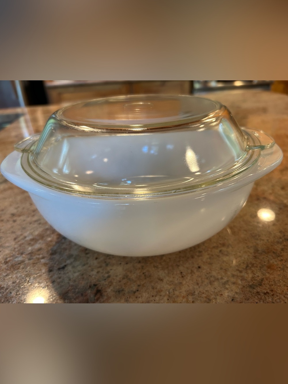 PYREX TRADEMARK Opal Glass Round  Casserole #053 1 1/2Qt w/683C Pyrex Lid